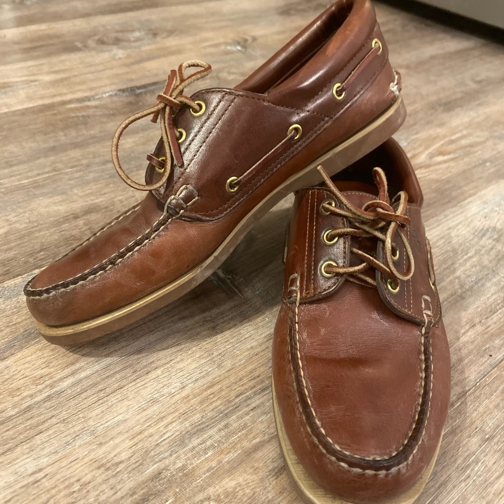 Timberland Brown Leather Boat Shoes
